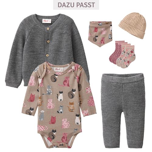 Weiche Strickjacke Knopfleiste braun