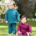 Vorschaubild Woll Fleece Pullover Holzknöpfe