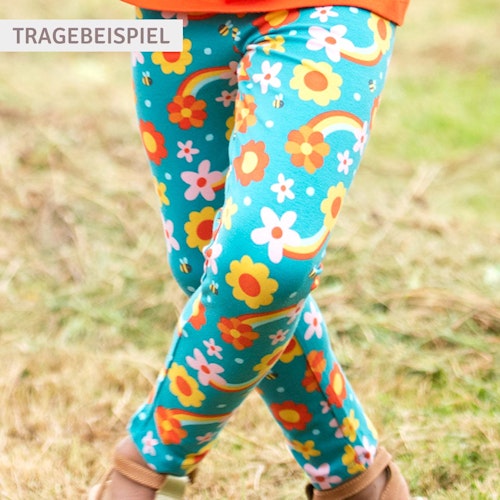 Leggings bunte Regenbogen Streifen
