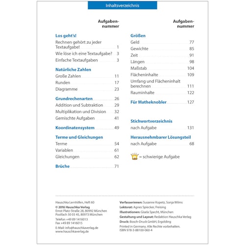Textaufgaben 5. Klasse Mittel- & Hauptschule