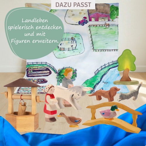 Ostheimer Eiche klein mit Stütze - Holzbaum 21,3 cm