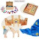 Vorschaubild Sternen Spieltuch Seide klein 53 x 53 cm