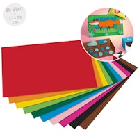 Recycelter Fotokarton bunt 22x33 cm 10 Blatt Recycelter Fotokarton bunt 22x33 cm 10 Blatt