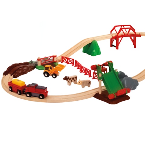 Großes Eisenbahn Bauernhof-Set 30 Teile