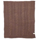 Vorschaubild Edle Babydecke gestrickt braun Biobaumwolle 80 x 100 cm