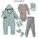 Vorschaubild Wollfleece Babymütze bergblau 50/56
