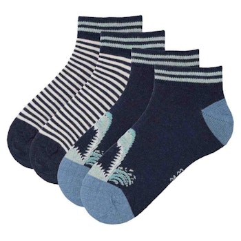 Doppelpack Sneakersocken Hai gestreift