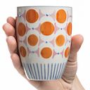 Vorschaubild Becher RETROFLORIA Punkte orange 150 ml stapelbar