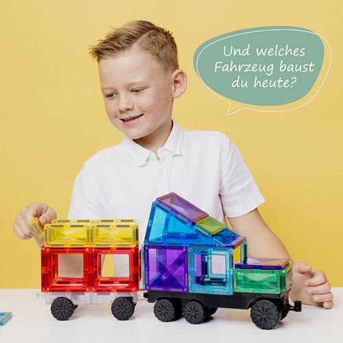 Connetix Magnetbausteine Transportset inkl. Räder 50 Teile