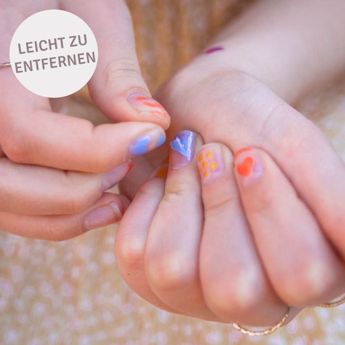 Kinder Nagellack auf Wasserbasis Glitzer Orange