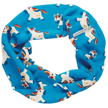Schlauchschal leicht Einhorn blau