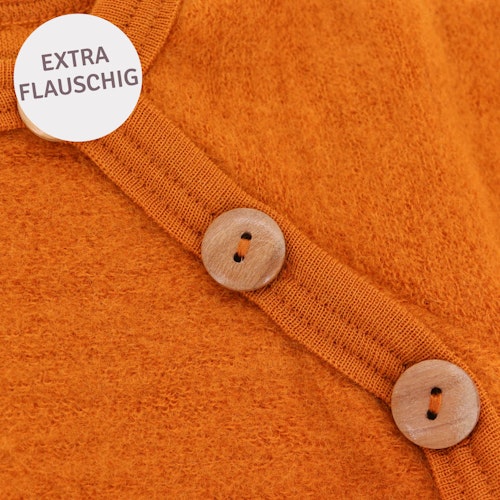 Babypullover Wollplüsch mit seitlichen Knöpfen