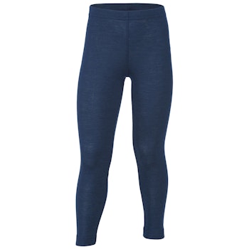 Kinder Leggings  Wolle seide marine