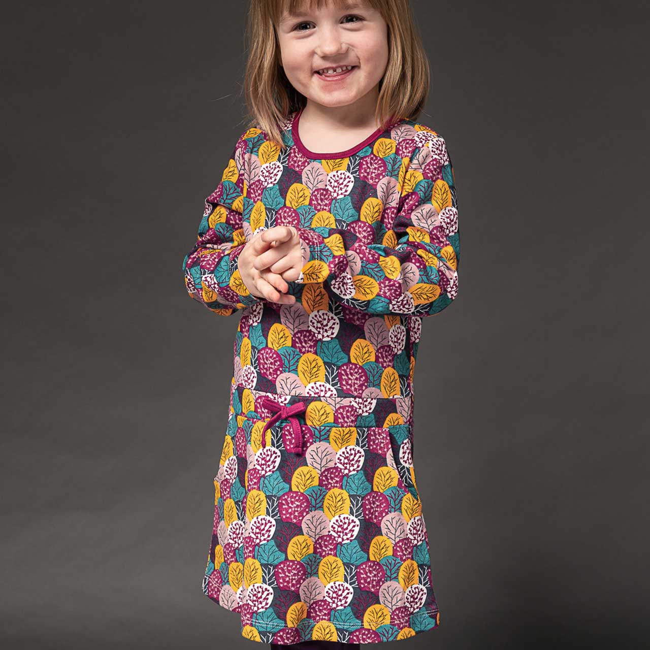 Kleid langarm Bäume