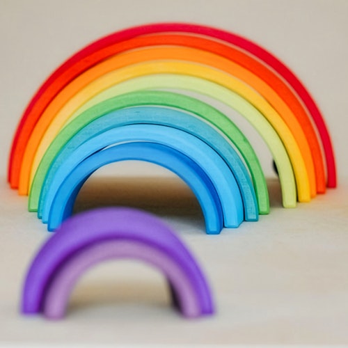 Regenbogen gross Grimms 12 teilig 35,5 cm - BUNT