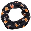 Vorschaubild Schlauchschal Blumen schwarz