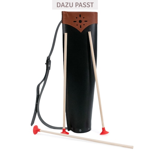 Köcher groß für Juniorbogen blaue Pfeile 40 cm