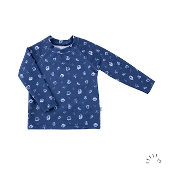 UV Schwimmshirt langarm Muscheln navy