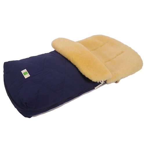 Natura Kinderwagenfußsack Lammfell marine