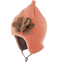 Vorschaubild Wintermütze Blume Fleece innen Biobaumwolle