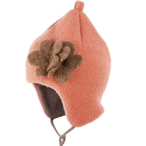 Wintermütze Blume Fleece innen Biobaumwolle
