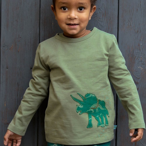 Shirt langarm Stickerei Schlage