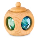 Vorschaubild Zahndose aus Holz mit Funkelsteinen pastell 1 Stück
