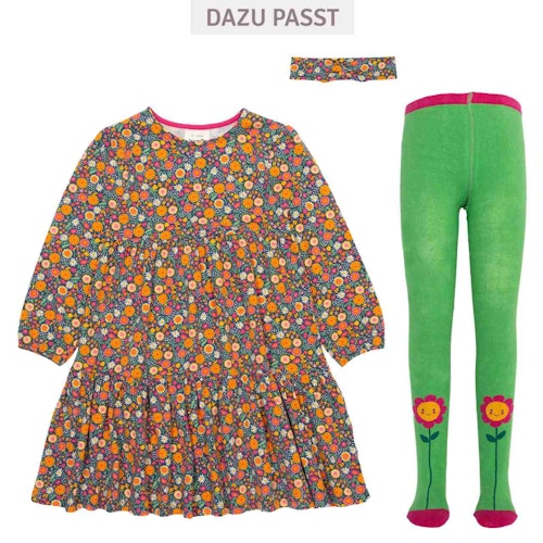Langarm Stufenkleid Blumen