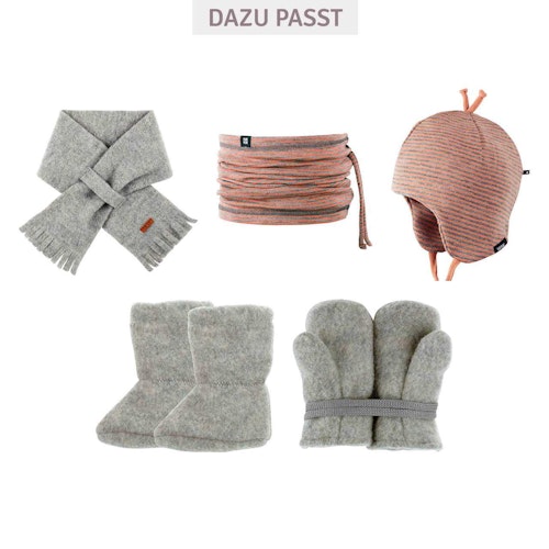 Wolle Seide 3in1 Schlauchschal Beanie