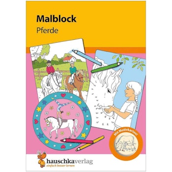Malblock für Kinder ab 5 Jahre Pferde
