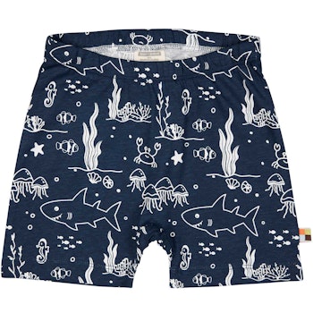 leichte Meereswelt Shorts dunkelblau