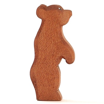 Kleiner Bär Holztier stehend 9,5 cm hoch