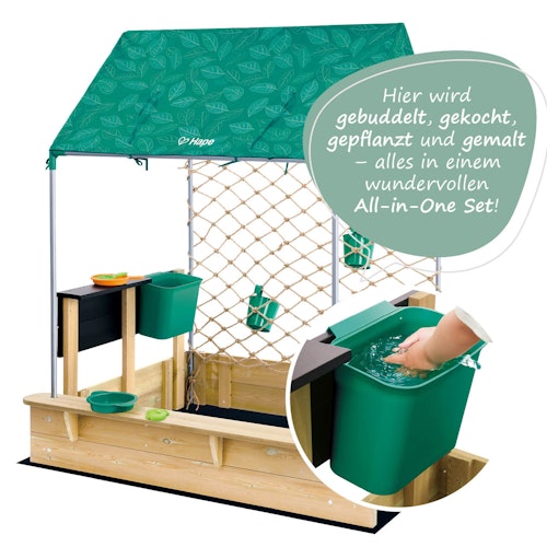 All-in-One Sandkasten-Set mit 8 Elementen