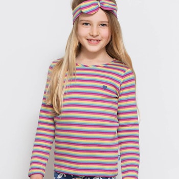 Langarmshirt Ringel pink