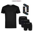 Vorschaubild Herren T-Shirt Wolle schwarz XL