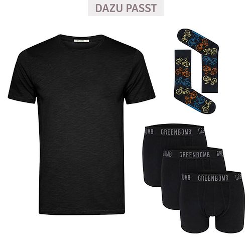 Herren T-Shirt Wolle schwarz XL