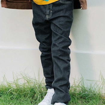 Slim fit Jeans mit Reißverschluss in dunkler Waschung