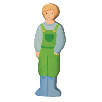 Holzfigur Bauer - auf dem Bauernhof