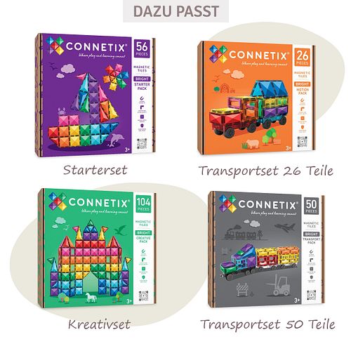 Connetix Magnetbausteine Transportset inkl. Räder 26 Teile