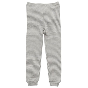 Wolle Seide Leggings Bündchen grau gestreift