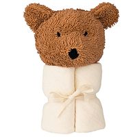 Schmusetuch aus Musselin mit Kopf Teddy