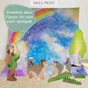 Vorschaubild Schlittenhund laufend Holzfigur 7 cm