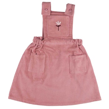 Trägerkleid Cord pink Blume