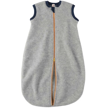 Engel Baby Schlafsack Wollfleece ohne Arm grau
