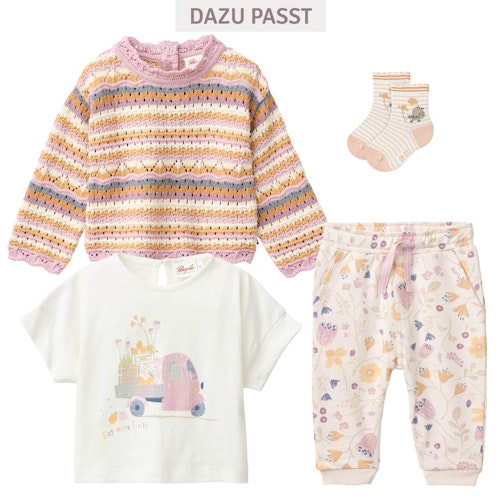 Strickpullover bunt geringelt