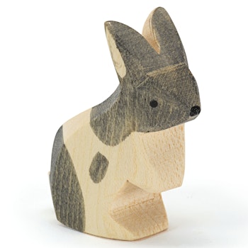 Kaninchen stehend Holzfigur 5 cm
