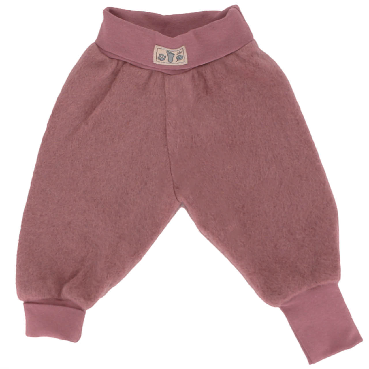 Babyhose Wollplüsch breite Bündchen
