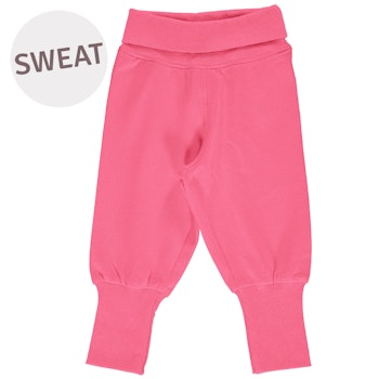 Robuste Freizeithose breite Bündchen pink