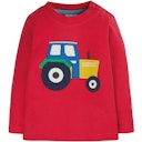 Vorschaubild Dickeres Interlock Langarmshirt Traktor Aufnäher