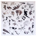 Vorschaubild Spieltuch Bio-Baumwolle Tiere schwarz-weiß 100 x 100 cm